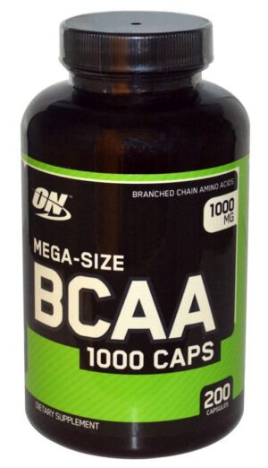 Optimum Nutrition Mega Size BCAA 1000 Caps 1000MG 200 Cápsulas