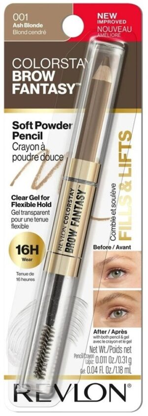 Lápiz de Ceja Revlon Colorstay Brow Fantasy 001 Ash Blonde (0.31g+1.18mL)