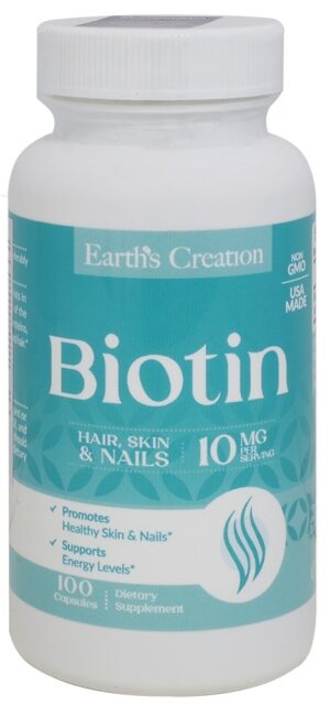 Earth's Creation Biotin 10MG (100 Capsulas)