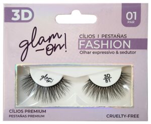 Pestañas Postizos Glam-On Natural 3D/81 - 1 Par
