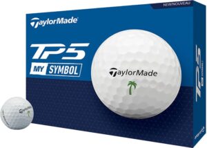 Pelota de Golf TaylorMade TP5 My Symbol Palm - Blanco (12 Unidades)