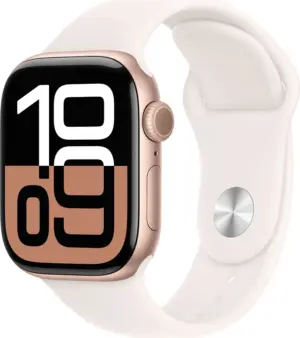 Apple Watch S10 (GPS) Caja Aluminio Rose Gold 42mm Pulsera S/M Sport Light Blush MWWH3LW