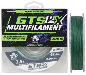 Tanza Multifilamento Top Fishing 12X GTS 0.30mm 62lbs 300M