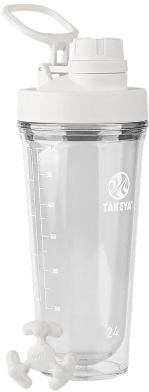 Botella Takeya Tritan Shaker 24 700mL - Cloud/White