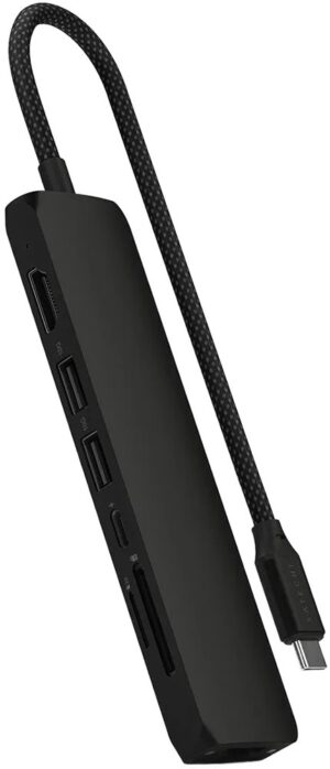 Adaptador Hub Satechi Multiport Slim USB-C 7 en 1 ST-P7SK - Black