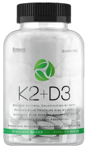 Ultimate Nutrition K2 + D3 (120 Tabletas)
