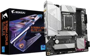 Placa Madre Gigabyte B760M Aorus Elite AX LGA1700/4xDDR5/PCI-E/M.2/HDMI/DP