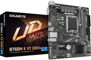 Placa Madre Gigabyte B760M K V2 DDR4 LGA1700/2xDDR4/PCI-E/M.2/HDMI/VGA/USB