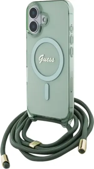 Funda con cordón Guess para iPhone 16 GUHMP16SHCTSGNSN - Green