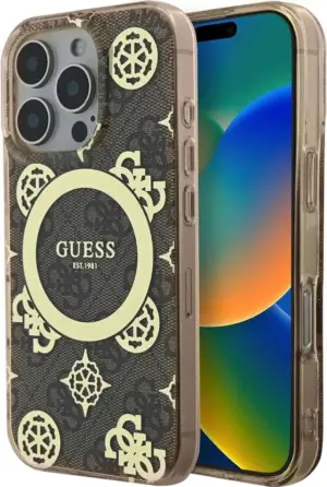 Funda Guess para iPhone 16 Pro Max GUHMP16XH4PYEEW - Brown