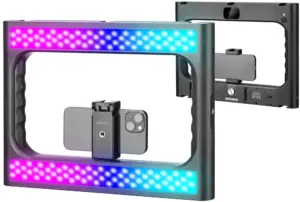 Soporte LED para Smarphone Neewer Video Rig with Light Kit - RGB-A111 II