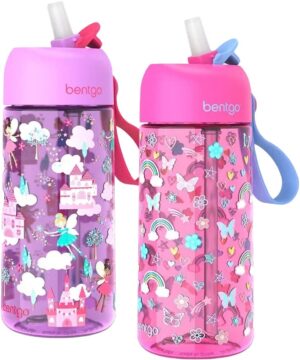 Botella Bentgo Kid Water -  BGKDWB2-2 Rainbows Butterflies and Fairies (2 Unidades)