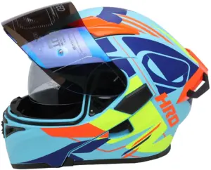 Casco para Moto HRO Evo Rare 3400D - Tamaño XL (61-62) - Blue/Orange
