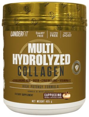 Colágeno Landerfit Multi Hydrolyzed Collagen Cappuccino - 336g