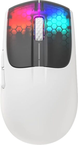 Mouse Attack Shark X5 RGB Tri-Mode - Black/White (Inalámbrico)