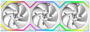 Cooler para Gabinete Lian Li 12RSL1W3W Uni Fan SL Wireless 120 ARGB x3 Reverse Blade White