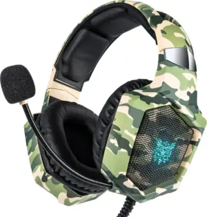 Auricular Gamer Onikuma K8 Hadset Alámbrico - Camuflado Verde