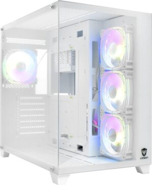 Gabinete Satellite Gammer K897 4 Fan Blanco (Sin Fuente)