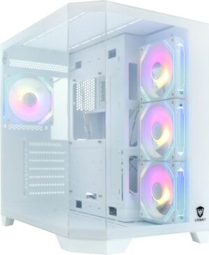 Gabinete Satellite Gammer K903 4 Fan Blanco (Sin Fuente)