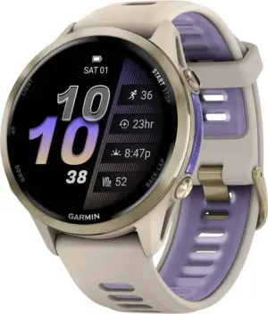 Reloj GPS Garmin Forerunner 970 010-02969-02 Soft Gold Titanium/French Gray