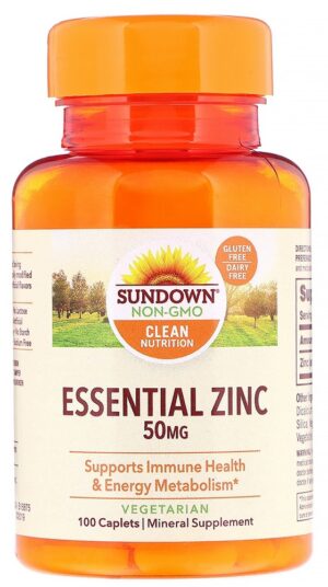 Sundown Naturals Essential Zinc 50MG (100 Cápsulas)